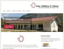Tablet Screenshot of givechildrenachoice.org